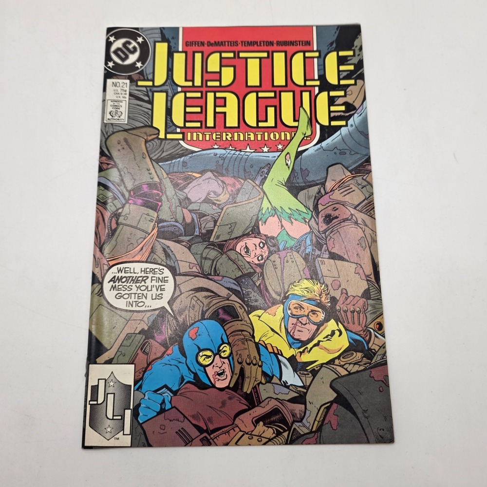DC Comics Justice League International 21 Blue Beetle Booster Gold Giffen 1989